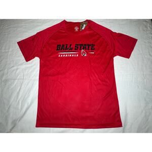 New! Ball State University Cardinals Men’s Medium Shirt, Red, Football Fan